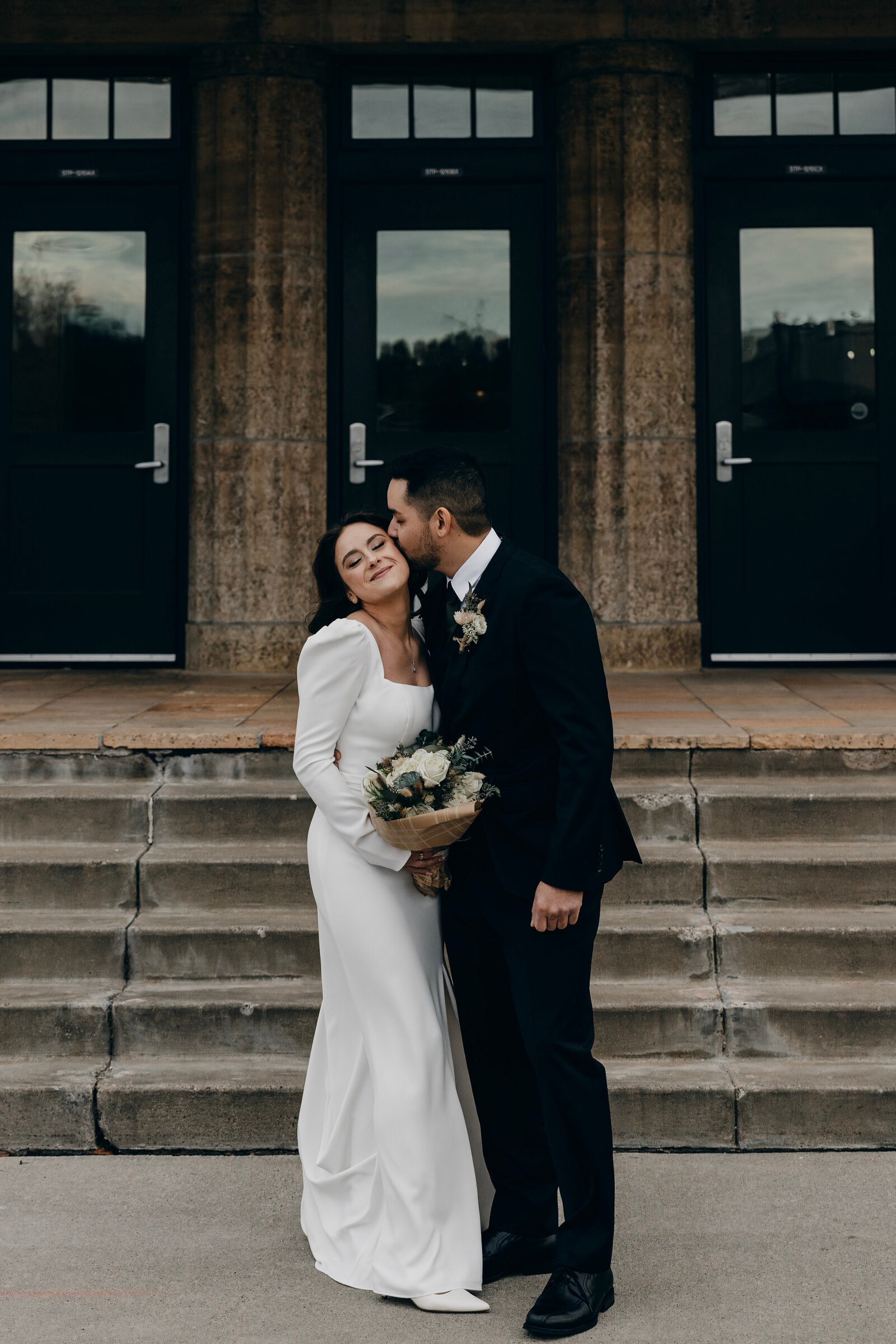 Bride and groom portrait